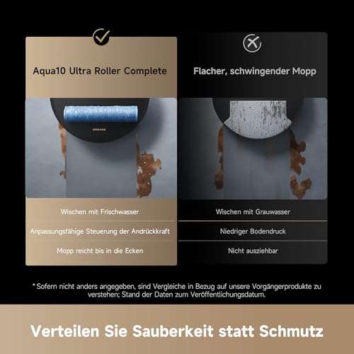 Dreame Aqua10 Ultra Roller Saugroboter 30000Pa mit Wischfunktion Schwarz