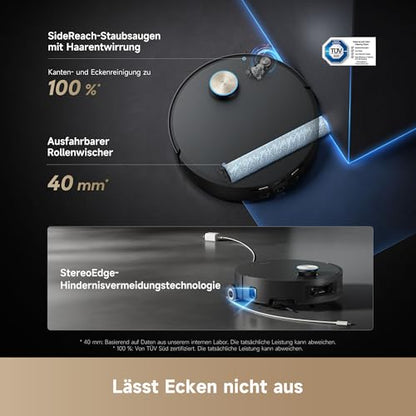 Dreame Aqua10 Ultra Roller Saugroboter 30000Pa mit Wischfunktion Schwarz