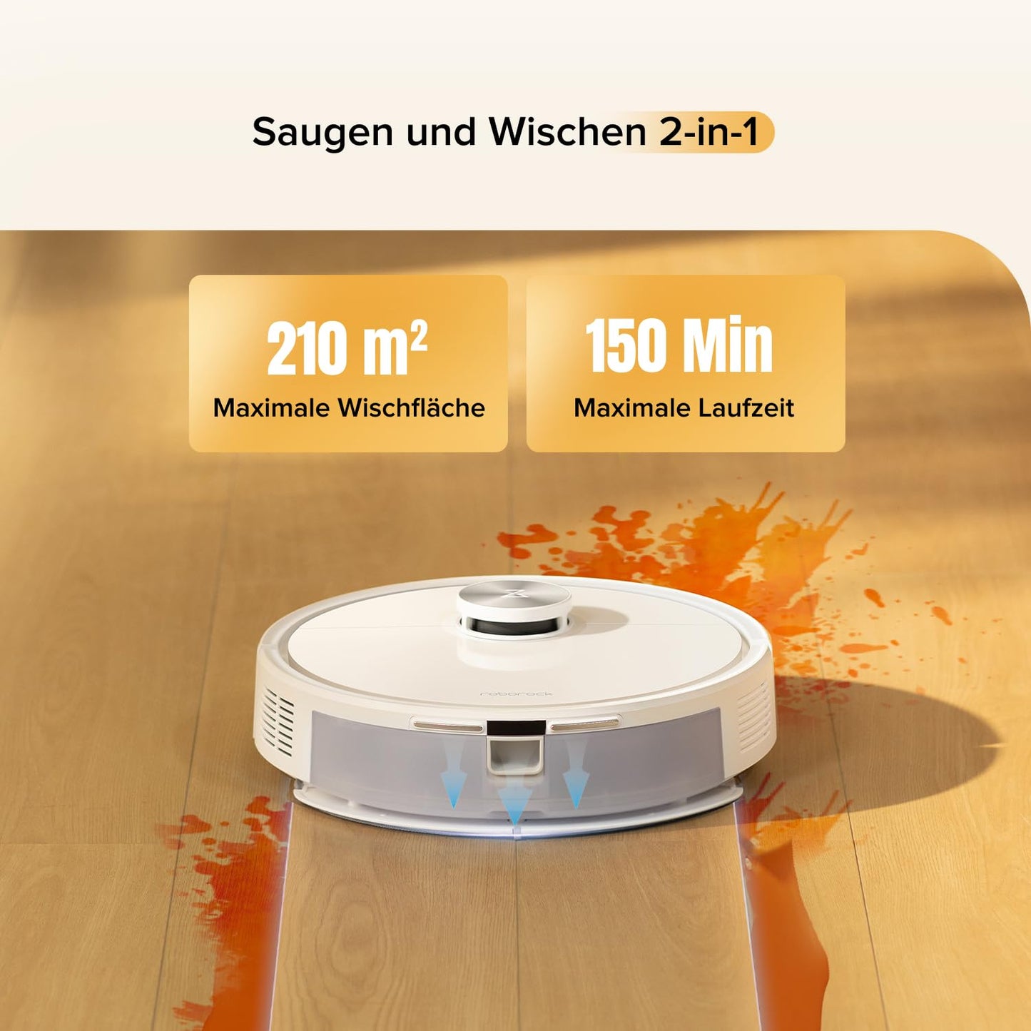Roborock Q7 M5 Saugroboter 10000Pa mit Wischfunktion Weiß
