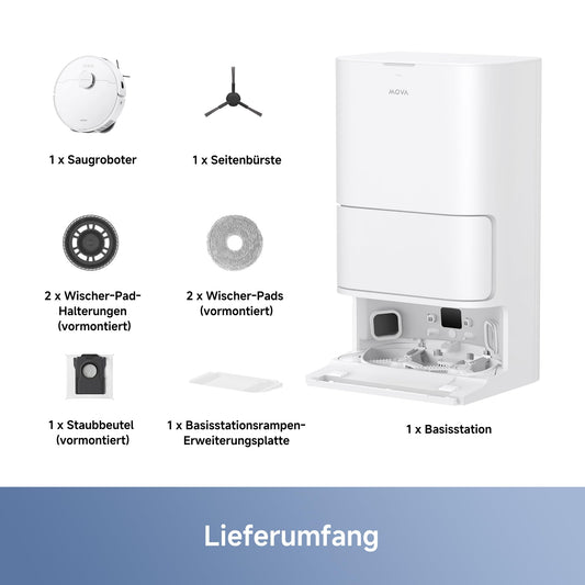 Mova E30 Ultra Saugroboter 7000Pa mit Wischfunktion