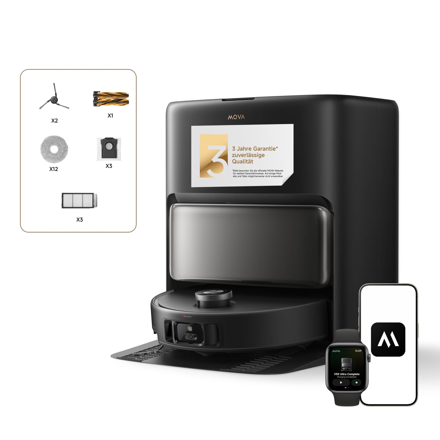 Mova V50 Ultra Complete Saugroboter 24000Pa mit Wischfunktion