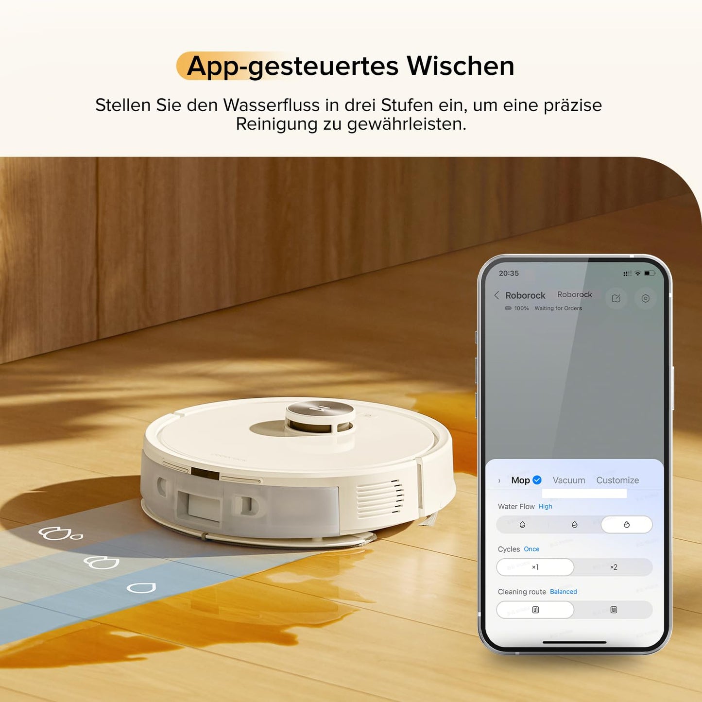 Roborock Q7 M5 Saugroboter 10000Pa mit Wischfunktion Weiß