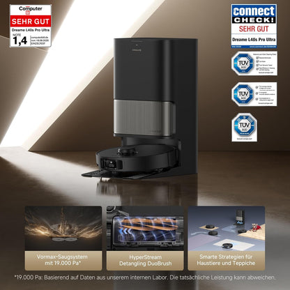 Dreame L40s Pro Ultra Saugroboter 19000Pa mit Wischfunktion
