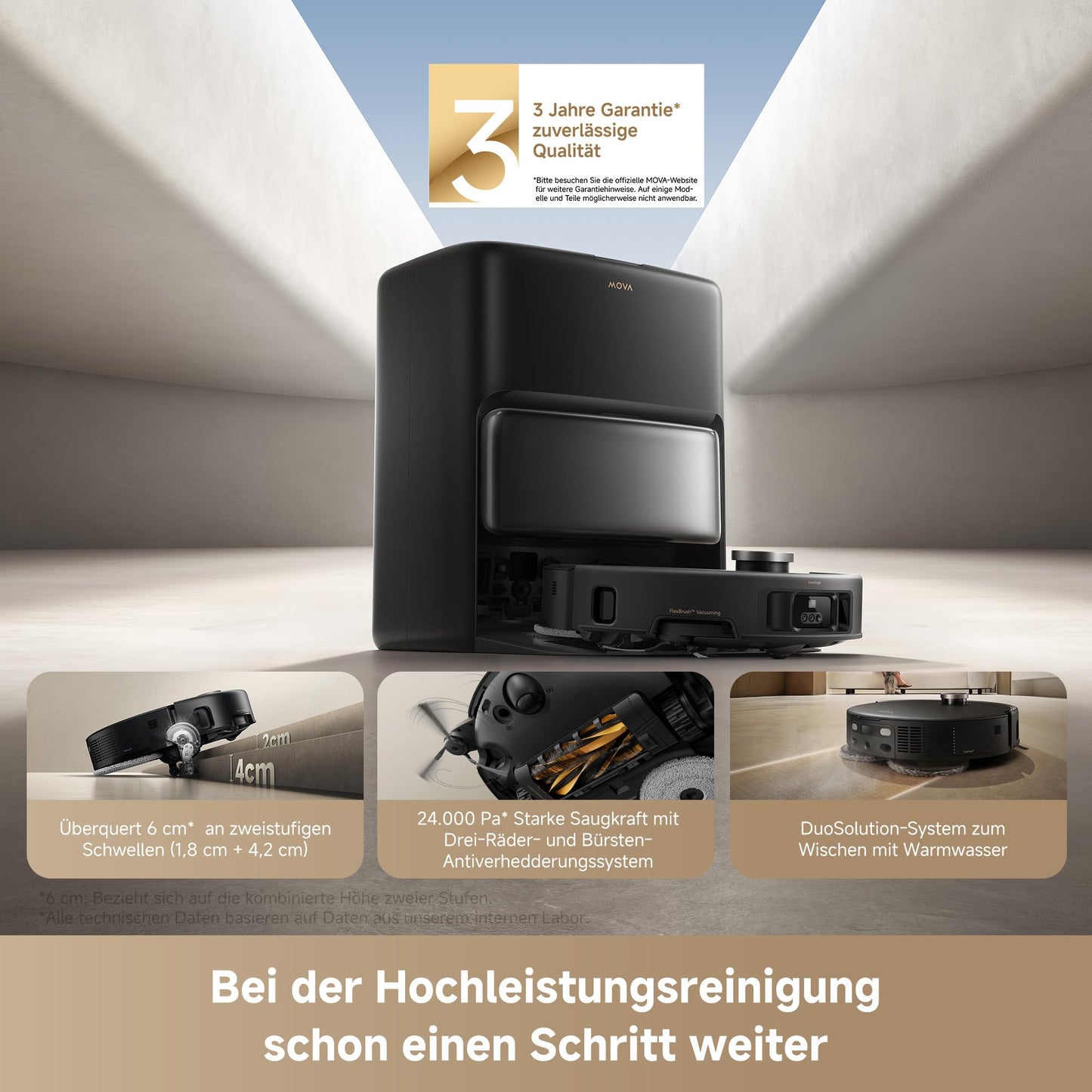 Mova V50 Ultra Complete Saugroboter 24000Pa mit Wischfunktion