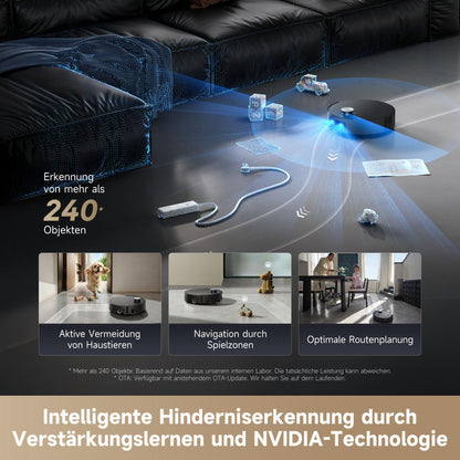 Dreame Aqua10 Ultra Roller Saugroboter 30000Pa mit Wischfunktion Schwarz
